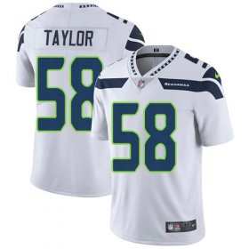 Wholesale Cheap Nike Seahawks #58 Darrell Taylor White Men\'s Stitched NFL Vapor Untouchable Limited Jersey