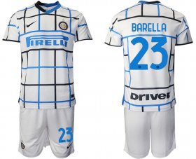 Wholesale Cheap Men 2020-2021 club Inter milan away 23 white Soccer Jerseys