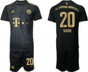 Wholesale Cheap Men 2021-2022 ClubBayern Munchen away black 20 Adidas Soccer Jersey