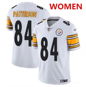 Cheap Women\'s Pittsburgh Steelers #84 Cordarrelle Patterson White Vapor Football Stitched Jersey