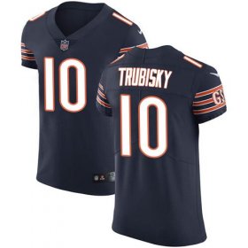 Wholesale Cheap Nike Bears #10 Mitchell Trubisky Navy Blue Team Color Men\'s Stitched NFL Vapor Untouchable Elite Jersey