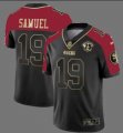 Cheap Men's San Francisco 49ers #19 Deebo Samuel Balck With 75th Anniversary Patch Stitched Football Jersey