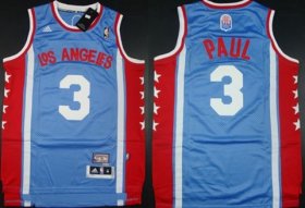 Wholesale Cheap Los Angeles Clippers #3 Chris Paul ABA Hardwood Classic Swingman Blue Jersey