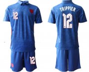 Wholesale Cheap Men 2020-2021 European Cup England away blue 12 Nike Soccer Jersey