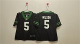 Cheap Women's New York Jets #5 Garrett Wilson Black Vapor Football Stitched Jersey(Run Small)