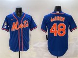 Cheap Men's New York Mets #48 Jacob DeGrom Royal 2025 Spring Training Cool Base Stitched Baseball Jersey