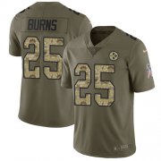 Wholesale Cheap Nike Steelers #25 Artie Burns Olive/Camo Youth Stitched NFL Limited 2017 Salute to Service Jersey