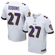 Wholesale Cheap Nike Ravens #27 J.K. Dobbins White Men's Stitched NFL New Elite Jersey