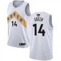 Wholesale Cheap Raptors #14 Danny Green White 2019 Finals Bound Basketball Swingman City Edition 2018-19 Jersey