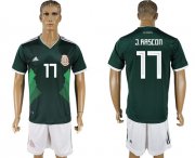 Wholesale Cheap Mexico #17 J.Rascon Green Home Soccer Country Jersey