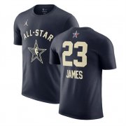 Cheap Men's 2024 All-Star #23 LeBron James Navy T-Shirt