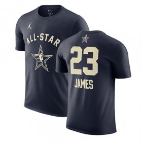 Cheap Men\'s 2024 All-Star #23 LeBron James Navy T-Shirt