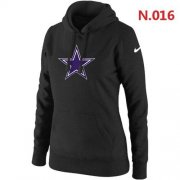 Wholesale Cheap Women's Dallas Cowboys Logo Pullover Hoodie Black