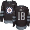 Wholesale Cheap Adidas Jets #18 Bryan Little Black 1917-2017 100th Anniversary Stitched NHL Jersey