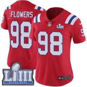 Wholesale Cheap Nike Patriots #98 Trey Flowers Red Alternate Super Bowl LIII Bound Women\'s Stitched NFL Vapor Untouchable Limited Jersey