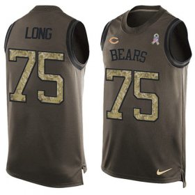 Wholesale Cheap Nike Bears #75 Kyle Long Green Men\'s Stitched NFL Limited Salute To Service Tank Top Jersey