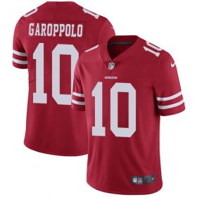 Wholesale Cheap Nike 49ers #10 Jimmy Garoppolo Red Team Color Men\'s Stitched NFL Vapor Untouchable Limited Jersey