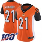 Wholesale Cheap Nike Bengals #21 Mackensie Alexander Orange Alternate Women's Stitched NFL 100th Season Vapor Untouchable Limited Jersey