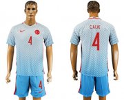 Wholesale Cheap Turkey #4 Calik Away Soccer Country Jersey