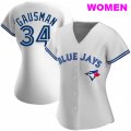 Wholesale WOMEN'S TORONTO BLUE JAYS #34 KEVIN GAUSMAN WHITE HOME JERSEY