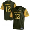 Wholesale Cheap Notre Dame Fighting Irish 12 Brandon Wimbush Olive Green College Football Jersey