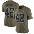 Wholesale Cheap Nike Raiders #42 Karl Joseph Olive Men's Stitched NFL Limited 2017 Salute To Service Jersey