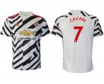 Wholesale Cheap Men 2020-2021 club Manchester United away aaa version 7 white Soccer Jerseys