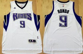 Wholesale Cheap Men\'s Sacramento Kings #9 Rajon Rondo Revolution 30 Swingman New White Jersey