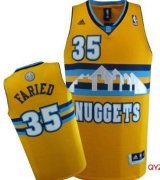 Wholesale Cheap Denver Nuggets #35 Kenneth Faried Yellow Swingman Jersey