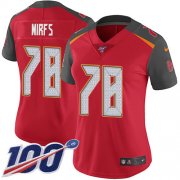 Wholesale Cheap Nike Buccaneers #78 Tristan Wirfs Red Team Color Women's Stitched NFL 100th Season Vapor Untouchable Limited Jersey