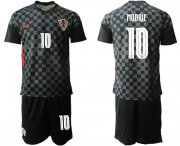 Wholesale Cheap Men 2020-2021 European Cup Croatia away black 10 Nike Soccer Jersey