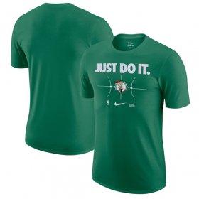 Cheap Men\'s Boston Celtics Green Just Do It T-Shirt