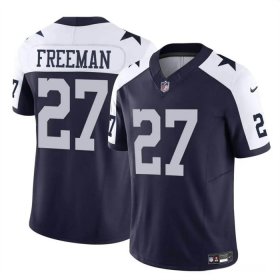 Cheap Men\'s Dallas Cowboys #27 Royce Freeman Navy White 2023 F.U.S.E Thanksgiving Vapor Untouchable Limited Stitched Football Jersey