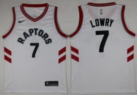 Wholesale Cheap Nike Toronto Raptors #7 Kyle Lowry White Association Edition NBA Swingman Jersey