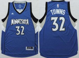 Wholesale Cheap Men\'s Minnesota Timberwolves #32 Karl-Anthony Towns Revolution 30 Swingman 2015 Draft New Blue Jersey