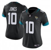 Cheap Women's Jacksonville Jaguars #10 Mac Jones Black Vapor Stitched Jersey(Run Small)