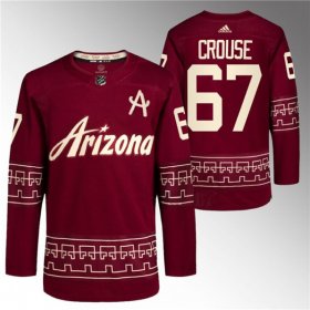 Cheap Men\'s Arizona Coyotes #67 Lawson Crouse Garnet Alternate Pro Jersey