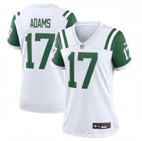 Cheap Women\'s New York Jets #17 Davante Adams White Classic Alternate Stitched Jersey(Run Small)