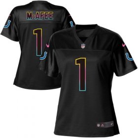 Wholesale Cheap Nike Colts #1 Pat McAfee Black Women\'s NFL Fashion Game Jersey