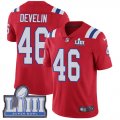 Wholesale Cheap Nike Patriots #46 James Develin Red Alternate Super Bowl LIII Bound Men's Stitched NFL Vapor Untouchable Limited Jersey