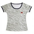 Wholesale Cheap Women's Nike Cincinnati Bengals Chest Embroidered Logo Zebra Stripes T-Shirt