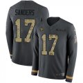 Wholesale Cheap Nike Saints #17 Emmanuel Sanders Anthracite Salute to Service Youth Stitched NFL Limited Therma Long Sleeve Jersey