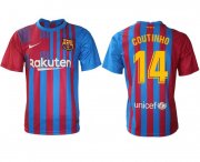 Wholesale Cheap Men 2021-2022 Club Barcelona home aaa version red 14 Nike Soccer Jerseys