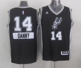 Wholesale Cheap San Antonio Spurs #14 Danny Green Revolution 30 Swingman 2014 Christmas Day Black Jersey