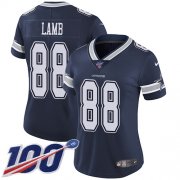 Wholesale Cheap Nike Cowboys #88 CeeDee Lamb Navy Blue Team Color Women's Stitched NFL 100th Season Vapor Untouchable Limited Jersey