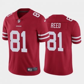 Wholesale Cheap Men\'s San Francisco 49ers #81 Jordan Reed Red Vapor Untouchable Limited Stitched NFL Jersey