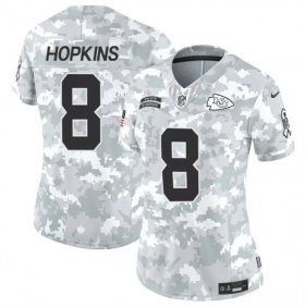 Cheap Women\'s Kansas City Chiefs #8 DeAndre Hopkins 2024 F.U.S.E Arctic Camo Salute To Service Limited Stitched Football Jersey(Run Small)