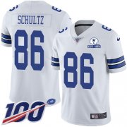 Wholesale Cheap Nike Cowboys #86 Dalton Schultz White Men's Stitched With Established In 1960 Patch NFL 100th Season Vapor Untouchable Limited Jersey