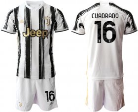 Wholesale Cheap Men 2020-2021 club Juventus home 16 white black Soccer Jerseys