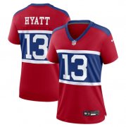 Wholesale Cheap Women's New York Giants #13 Jalin Hyatt Century Red Alternate Vapor Limited Football Stitched Jersey